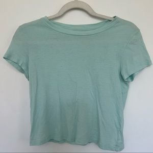 Girls Simple Turquoise Tee That Is Green/Blue